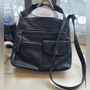 Cross body black American eagle bag